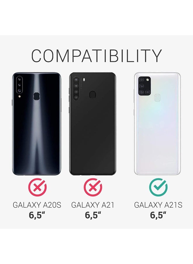 Case for Samsung Galaxy A21s Cover Blue Slim Fit Soft Back TPU Cover Flexible Silicone Cover Matte for Samsung Galaxy A21s Blue - Image 2